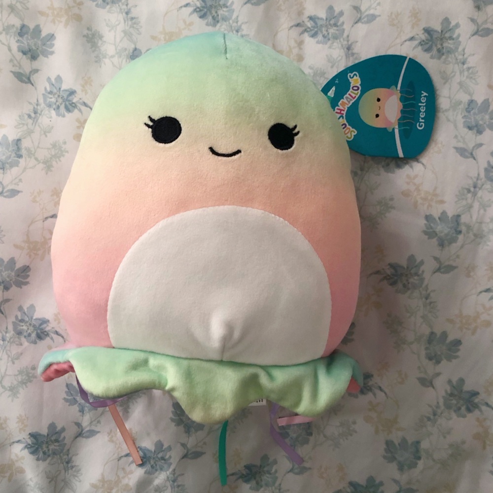 Greeley Rainbow Jellyfish Squishmallow Stuffed Animal 8 inches